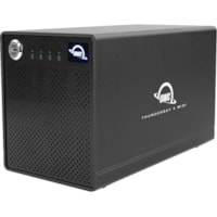 OWC ThunderBay 4 mini Drive Enclosure SATA/600 - Thunderbolt 3 Host Interface Desktop - Black - 4 x HDD Supported - 4 x SSD Supported - 4 x Total Bay - 4 x 2.5" Bay - Aluminum