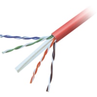 Belkin Cat. 6 UTP Bulk Cable - 500 ft Category 6 Network Cable - First End: Bare Wire - Second End: Bare Wire - Red