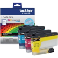 Brother INKvestment LC4063PK Original Standard Yield Inkjet Ink Cartridge - Cyan, Magenta, Yellow - 1 Each - 1500 Pages (Per Cartridge)