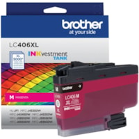 Brother INKvestment LC406XLM Original High Yield Inkjet Ink Cartridge - Single Pack - Magenta - 1 Each - 5000 Pages