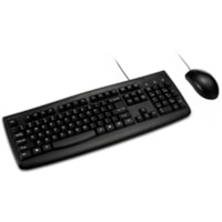 Clavier et souris Pro Fit Durci Kensington - USB Câble Clavier - 104 Touche - USB Câble Souris - Optique - 1600 dpi - Durci - Roulettes avec frein - Symétrique - Comptible avec PC