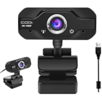 CODi Aquila Webcam - 2 Megapixel - 30 fps - Black - USB 2.0 - 1920 x 1080 Video - CMOS Sensor - Manual Focus - 90° Angle - Microphone - Notebook, Computer