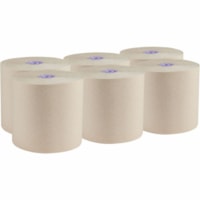 Scott Essential 100% Recycled Hard Roll Towels - 8" (203.20 mm) Width x 700 ft (213.36 m) Length - 4200 Sheets - Brown - 6 / Carton