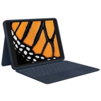 Logitech Rugged Combo 3 Touch Keyboard Case with Trackpad for iPad® (7th, 8th and 9th generation) - Blue (brown box) - Dirt Resistant, Drop Resistant, Pry Resistant - 1.20" (30.48 mm) Height x 7.50" (190.50 mm) Width x 10.20" (259.08 mm) Depth