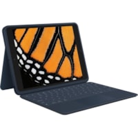 Logitech Rugged Combo 3 Rugged Keyboard/Cover Case Apple iPad (8th Generation), iPad (7th Generation) Tablet - Blue - Pry Resistant, Drop Resistant, Scratch Resistant, Vibration Resistant, Dirt Resistant - Fabric Exterior Material - 7.46" (189.48 mm) Height x 10.24" (260.10 mm) Width x 0.92" (23.37 