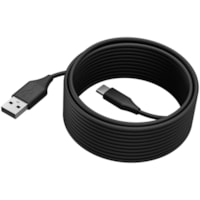 Jabra PanaCast 50 USB Cable - 16.4 ft (5 m) USB/USB-C Data Transfer Cable for Video Conferencing System - First End: 1 x USB 2.0 Type A - Male - Second End: 1 x USB 2.0 Type C - Male - Black