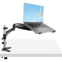 StarTech.com Desk Mount Laptop Arm, Full Motion Articulating Arm/Stand for Laptop or 34" (17.6lb/8kg) Monitor, VESA Mount Laptop Tray - Desk mount laptop arm/stand with tray - Or 34 inch monitor VESA mount (16:9/21:9) max 17.7lb - Articulating/full motion display tilt/swivel/rotate; 360 arm rotation