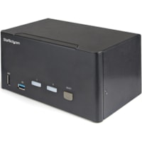 Boîtier de commutation KVM StarTech.com - 2 Ordinateur(s) - 1 Utilisateur(s) local - 8 x USB - 9 x DisplayPort - Bureau