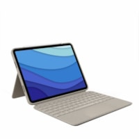 Logitech Combo Touch Keyboard/Cover Case for 11" (279.40 mm) Apple iPad Pro (3rd Generation), iPad Pro (2nd Generation), iPad Pro Tablet - Sand - Scrape Resistant, Bump Resistant, Slip Resistant - Plastic Body - Woven Fabric Exterior Material - 7.45" (189.23 mm) Height x 0.67" (17.02 mm) Width x 9.9