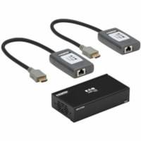 Tripp Lite by Eaton B127A-002-BHPH2 Video Extender Transmitter/Receiver - 1 Input Device - 4 Output Device - 230 ft (70104 mm) Range - 4 x Network (RJ-45) - 1 x HDMI In - 2 x HDMI Out - 4K UHD - 3840 x 2160 - Twisted Pair - Category 6 