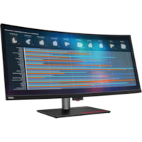 Lenovo ThinkVision P40w-20 40" Class 5K2K WUHD Curved Screen LED Monitor - 21:9 - Raven Black - 39.7" Viewable - In-plane Switching (IPS) Technology - WLED Backlight - 5120 x 2160 - 1.07 Billion Colors - 300 cd/m² - 4 ms - Extreme Mode Refresh Rate - HDMI - DisplayPort - USB Hub, KVM Switch