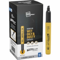 Avery® Marks A Lot Ultra Duty Marks-A-Lot Permanent Markers - 0.5 mm (0.02") Chisel Marker Point - Black Ink - 12 / Pack