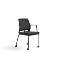 Safco Medina Guest Chair - 18" (457.20 mm)16" (406.40 mm) Chair Back, 18" (457.20 mm) x 18" (457.20 mm)18" (457.20 mm) Chair Seat, 23.5" (596.90 mm) x 23.5" (596.90 mm)33.5" (850.90 mm) Chair - Finish: Black