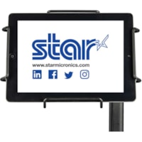 Star Micronics mENCLOSURE mENCLOSURE UNIVERSAL BLK Mounting Enclosure for iPad Air 2, iPad Pro (4th Generation), Tablet, Tablet Stand, iPad Pro (3rd Generation), Display - Black - 12.9" Screen Support - 100 x 100 - VESA Mount Compatible - Steel