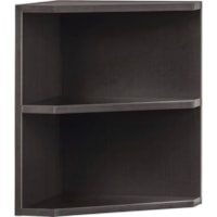 Safco Medina Mocha Laminate Office Unit - x 15" (381 mm) x 15" (381 mm) x 20" (508 mm) - 2 Shelve(s) - Beveled Edge - Material: Medium Density Fiberboard (MDF), Laminate - Finish: Mocha