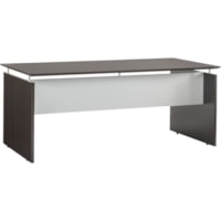 Bureau Medina MNDS63LDC Safco - x 63 po (1600,20 mm) x 36 po (914,40 mm) x 0 po (1 mm) x 29,5 po (749,30 mm) Haut de la table - Biseauté Bord - Tissu: Panneau de fibres à densité moyenne (MDF), Stratifié - Finition: Moka, Argenté