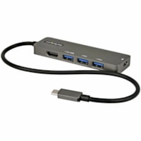 Station d'accueil USB Type C pour Notebook/Tablette/Station de travail/Moniteur - 100 W - StarTech.com - pour Notebook/Tablette/Station de travail/Moniteur - 100 W - USB Type C - 1 Écrans supportées - 4K - 3840 x 2160 - 3 x Ports USB Type-A - USB Type-A - 1 x Ports USB Type-C - USB Type-C - R