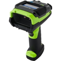 Zebra DS3600-KD Cordless Barcode Scanner Kit - Wireless Connectivity - 80" (2032 mm) Scan Distance - 1D, 2D - LED - Imager - Bluetooth, Radio Frequency - USB, Serial, Keyboard Wedge, Ethernet, PROFINET - Industrial Green - Power Supply Included - Stand Included - IP65, IP68 - USB - Warehouse, Distri