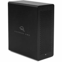 OWC Express 4M2 Drive Enclosure PCI Express NVMe - Thunderbolt 3 Host Interface Desktop - Black  - Hot Swappable Bays - 4 x SSD Supported - 32 TB Total SSD Capacity Supported - 4 x Total Bay - 40 Gbit/s Data Transfer Rate - Aluminum