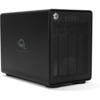 OWC ThunderBay 4 Boîtier pour disque dur SATA/600 - Thunderbolt 3 Interface hôte Bureau - Noir - Baies échangeables à chaud - 4 x Disque dure supporté - 4 x SSD supporté - 4 x Baie Complète - 4 x Baie entre 6,35 et 8,89 centimètres - 40 Gbit/s Taux de transfer