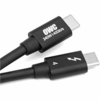 OWC 1.0M (39") OWC Thunderbolt 4 (USB-C) Cable - 3.3 ft Thunderbolt 4 Data Transfer Cable for MAC, PC, iPad, Chromebook, External GPU, Display, Dock, Notebook, Power Supply, Docking Station, Computer, ... - First End: 1 x USB Type C Thunderbolt 4 - Male - Second End: 1 x USB Type C Thunderbolt 4 - M