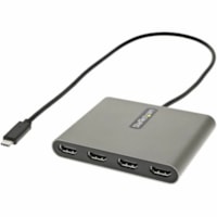 StarTech.com USB C to Quad HDMI Adapter, USB-C to 4x HDMI Monitor Converter for Windows (no support for macOS/ChromeOS/Linux) - TAA - Windows only; No support for macOS, ChromeOS or Linux - Works w/ Windows X86/X64/ARM (Intel, AMD, Snapdragon X Copilot+ PC) - Connect your USB-C computer to 4x HDMI m