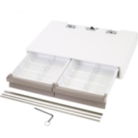 Ergotron CareFit Pro Double Drawer - 2 lb (907.18 g) Weight Capacity - White, Warm Gray