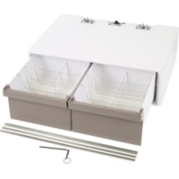 Ergotron CareFit Pro Double Tall Drawer - 2 lb (907.18 g) Weight Capacity - White, Warm Gray