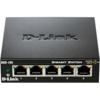 D-Link DGS-105 Ethernet Switch - 5 Ports - 2 Layer Supported - 3.10 W Power Consumption - Twisted Pair - Desktop - 3 Year Limited Warranty