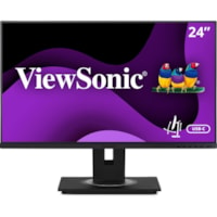 Moniteur LED Graphic VG2456a 24 po (609,60 mm) Classe Full HD - 16:9 - Noir ViewSonic - 23,8 po (604,52 mm) Visible - Technologie IPS - LED Rétroéclairage - 1920 x 1080 - 16,7 Millions de Couleurs - 250 cd/m² - 5 ms - 75 Hz Fréquence de rafraîchissement - Hauts-Parleurs - H