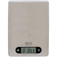 BIOS Medical Slim Portion Control Scale - 9 lb (4082.33 g) / 11.02 lb (5000 g) Maximum Weight Capacity - Silver