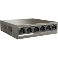 Commutateur Ethernet TEF1106P-4-63W 6 Ports Tenda - 6 Ports - 2 Couche supportée - Paire torsadée - Bureau, Fixation au mur