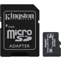 Kingston Industrial SDCIT2 8 GB Class 10/UHS-I (U3) V30 microSDHC - 5 Year Warranty