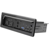 StarTech.com Conference Table Box for AV Connectivity & Charging, 4K HDMI/DP or VGA, GbE, Audio, Power Center w/ 2x USB & 2x UL AC Outlets - Charging Station and AV Conference table connectivity for HDMI/DP/VGA laptops to connect to HDMI displays 4K 30Hz video; GbE, Audio - In-desk power center w/2x