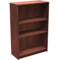 HDL Innovations Bookcase - x 32" (812.80 mm) x 14" (355.60 mm) x 1" (25.40 mm), 0.1" (2 mm) x 48" (1219.20 mm) Shelf, Edge - 3 Shelve(s) - 1 Adjustable Shelf(ves) - Material: Particleboard - Finish: Winter Wood - Thermofused Laminate (TFL) Table Top