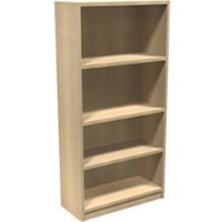 HDL Innovations Bookcase - x 32" (812.80 mm) x 14" (355.60 mm) x 1" (25.40 mm), 0.1" (2 mm) x 66" (1676.40 mm) Shelf, Edge - 4 Shelve(s) - 2 Adjustable Shelf(ves) - Material: Particleboard - Finish: Winter Wood, Thermofused Laminate (TFL)