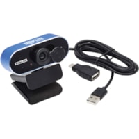 Tripp Lite by Eaton AWC-002 Webcam - 2 Megapixel - 30 fps - Black, Blue - USB 2.0 - 1920 x 1080 Video - 70° Angle - Microphone - Notebook, Computer, Monitor - Windows