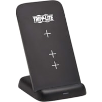 Tripp Lite by Eaton 10W Wireless Fast-Charging Stand With International AC Adapter, Black - 1.0 Each - 12 V DC Input - 5 V DC, 9 V DC Output - Input connectors: USB - Light Weight, Portable, Overheat Protection, Overcharge Protection, LED Indicator, Fast Charge Mode, Overcurrent Protection