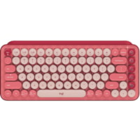 Logitech POP Keys Wireless Mechanical Keyboard With Emoji Keys - Heartbreaker Rose - Wireless Connectivity - Bluetooth - 5.1 - 32.81 ft (10000 mm) - 4 Hot Key(s) - Emoji Hot Key(s) - Computer, Tablet, Smartphone - Windows, Mac, Android - Mechanical Keyswitch - AAA Battery Size Supported - Heartbreak