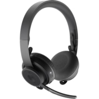 Logitech Zone Headset - Stereo - USB Type A, USB Type C - Wireless - Bluetooth - 98.4 ft - Over-the-head - Binaural - Noise Cancelling, Omni-directional, MEMS Technology Microphone - Noise Canceling - Black