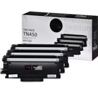 Premium Tone Laser Toner Cartridge (TN450) - Black - 1 Pack - 3 x 2600 Pages