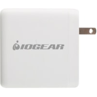 IOGEAR GearPower 100W USB-C GaN Charger [USB-IF] - 100 W - 120 V AC, 230 V AC Input - 5 V DC, 9 V DC, 15 V DC, 20 V DC Output - 5 A - White - 1