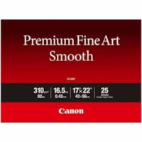 Canon Photo Paper Premium Fine Art Smooth 17x22 (25 Sheets) - 85 Brightness - 22" x 17" - 82 lb (37194.57 g) Basis Weight - 310 g/m² Grammage - Smooth - Heavyweight - 25 Sheets