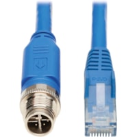 Tripp Lite by Eaton NM12-602-10M-BL Cat.6 Network Cable - 32.8 ft (10 m) Category 6 Network Cable for Network Device, VoIP Device, Access Control Device, Controller, Switch, Security Device, PoE-enabled Device, Surveillance Camera - First End: 1 x M12-X Network - Male - Second End: 1 x RJ-45 Network