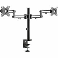 Tripp Lite by Eaton DDR1327SDFC-1 Clamp Mount for Monitor, Flat Panel Display, HDTV - Black - 2 Display(s) Supported - 13" to 27" Screen Support - 35.27 lb (16000 g) Load Capacity - 100 x 100, 75 x 75 - VESA Mount Compatible - Rugged - Steel