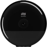 TORK SmartOne Mini Toilet Paper Roll Dispenser Black T9 - 8.62" (218.95 mm) Height x 8.62" (218.95 mm) Width x 6.14" (155.96 mm) Depth - Plastic - Black - Hygienic, Long Lasting - 1 Pack