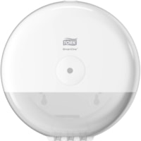 TORK SmartOne Mini Toilet Paper Roll Dispenser White T9 - 8.62" (218.95 mm) Height x 8.62" (218.95 mm) Width x 6.14" (155.96 mm) Depth - Plastic - White - Hygienic, Long Lasting, Refillable - 1 Pack