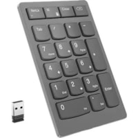 Lenovo Go Wireless Numeric Keypad - Wireless Connectivity - RF - 2.40 GHz - Calculator, TAB, Equal, Esc Hot Key(s) - PC - Scissors Keyswitch - Storm Gray