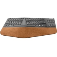 Lenovo GO Wireless Split Keyboard-French Canadian 058 - Wireless Connectivity - RF - 2.40 GHz - 88 Key - French (Canada) - Notebook - PC - Scissors Keyswitch - AA Battery Size Supported - Storm Gray