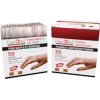 First Aid Central Fabric Adhesive Bandages (1"x3") - 1" (25.40 mm) Width x 3" (76.20 mm) Length - Fabric - 50 / Pack